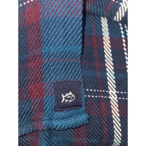 Southern Tide Men's Small Plaid Flannel Jacket 100% Cotton - Picture 7 of 8